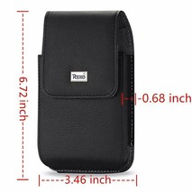 For Nokia G400 5G - Black Leather Vertical Holster Pouch Belt Clip Case ... - $20.99