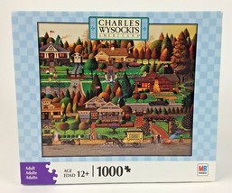 Charles Wysocki 1000 Pc Puzzle Labor Day in Bungalowville  Milton Bradley - $24.92