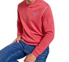 Tommy Bahama split-neck sweatshirt in 940-dark havana - $75.00