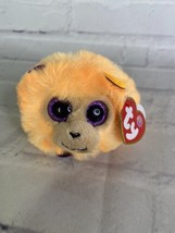 TY Puffies Beanie Balls Plush Coconut The Monkey Mini Stuffed Toy Glitter Eyes - £5.44 GBP