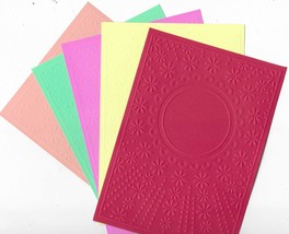 5&quot;x7&quot; Embossed Card &amp; Paper. Floral (21). 10 Sheets in Assorted Colours  - $4.75+