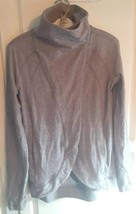 Lululemon Rulu Rally Wrap Cardigan High Neck Snap Button Jacket Gray Siz... - $17.71