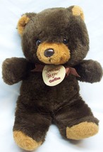 Vintage Dan Dee Special Touch Brown Teddy Bear 12&quot; Plush Stuffed Animal Toy 80&#39;s - £15.57 GBP