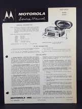 Motorola 1959 Pontiac Auto Radio Service Manual Model PCA9X - $6.93