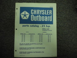 Chrysler Outboard 25 HP Parts Catalog - £19.60 GBP