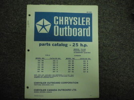 Chrysler Outboard 25 HP Parts Catalog - $25.04