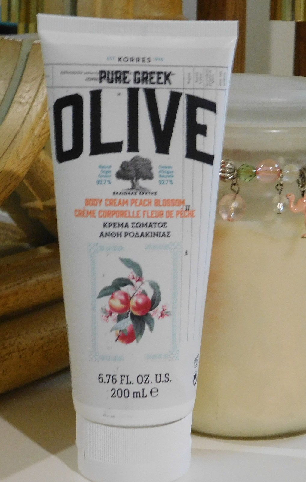 KORRES Pure Greek Olive Body Cream Peach Blossom 6.76 oz brand new! - $19.99