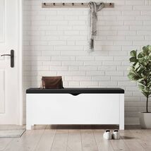 Storage Box White Engineered wood, Faux leather - $2,743.49 MXN