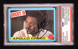 Manny Pacquiao Signed 1985 Topps Rocky IV #3 Apollo Creed (PSA) - £327.61 GBP