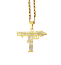 Machine Gun AK 47 Hip Hop Necklace Pendant Unisex  - £16.43 GBP