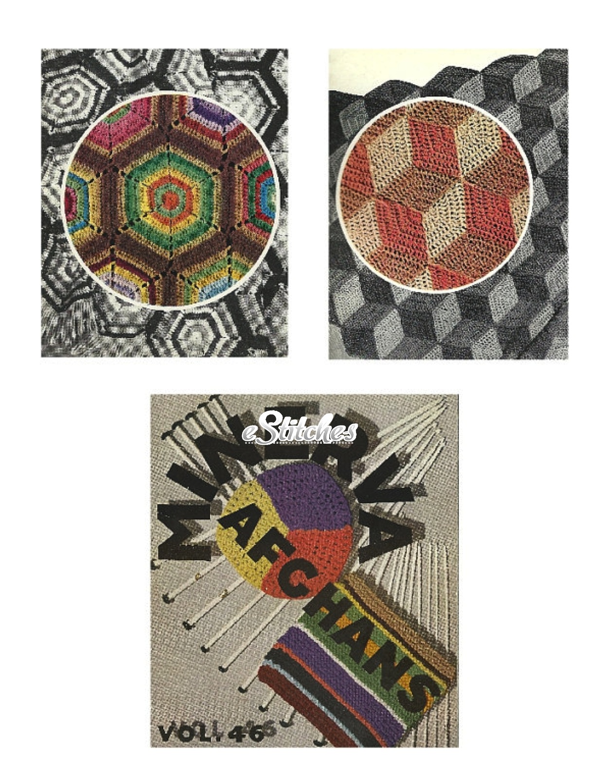 eBook 1930s Minerva Afghan Book Volume 46 - 13 Knit/Crochet patterns (PDF 0046) - $9.95