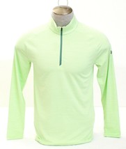 Under Armour Golf  Green &amp; White  Stripe UA Playoff  1/4 Zip Shirt Men&#39;s NWT - £67.93 GBP