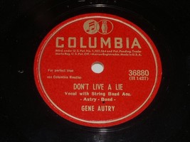 Gene Autry Jimmy Long 78 rpm record vintage - £19.97 GBP