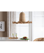 Ally Bohemian Natural Scalloped Rattan Pendant Lampshade - $154.00