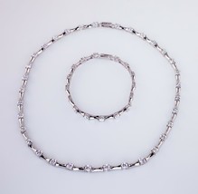 11.00ct T. W. Precioso Circonita Cúbica Collar y Pulsera Hecho En Plata de Ley - $258.84