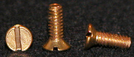 2-56 x 1/4&quot; (.25&quot;) Slotted Flat Head Brass Machine Screws -  Qty 100 - New - £8.51 GBP