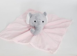 Baby Essentials Elephant Lovey Pink Gray 2020 Security Blanket - £9.38 GBP