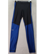 Under armour Compression Leggings Women Small Black Blue Polka Dot Heatg... - $16.64