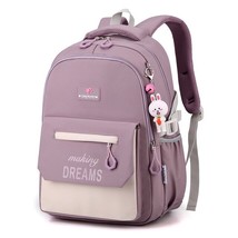 Backpack for Girls Primary School Student Bag 8-14 Years Children Pink Bookbag K - £38.23 GBP