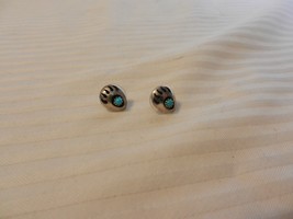 Women&#39;s Vintage Southwestern Style Silver Tone Metal Pierced Earrings Turquoise - £23.92 GBP