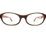 Norman Childs Eyeglasses Frames TRACY OTP Brown Pink Round Full Rim 53-1... - $46.59