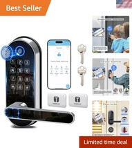 Smart Lock with Fingerprint &amp; Passcode: Voice Controlled Door Security S... - $1,905.37 MXN