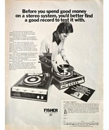 FISHER - FIDELITY STANDARD - 40 WATT- Record Player - 1972 VTG Print AD - $15.13 CAD