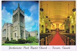 Ontario Postcard Toronto Yorkminster Park Baptist Church - £2.21 GBP