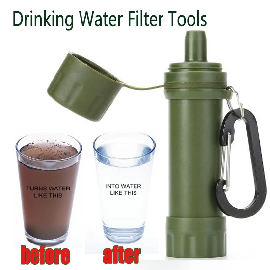 Outdoor Drinking Water Filtration Purifier Emergency Life Portable Survival - £15.05 GBP+