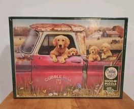 Cobble Hill Farm Red Truck Puppies Puzzle - 1000 pieces - £9.48 GBP