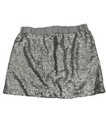 Silver Sequin Skirt For Kids Elastic Waistband Medium M Joe Fresh - $14.40