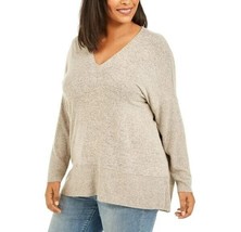 Style &amp; Co Womens Plus 3X Sandy Beach Drop Sleeve Marled Tunic Sweater N... - £23.01 GBP
