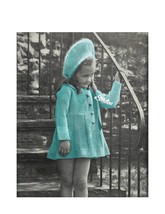 1930s Girls Raglan Short Coat &amp; Tam Bonnet 1940s - Knit pattern (PDF 0704) - £2.94 GBP