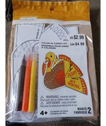 LOT of 3 NEW Creatology Color-in Turkey Craft Kits - Thanksgiving - $11.88