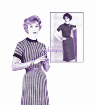1950s Reversible Sheath Dress - Knit pattern (PDF 6072) - £2.99 GBP