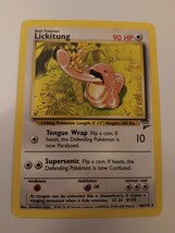 Pokemon 1999 Base Set 2 Lickitung 48/130 NM Single Trading Card - £6.40 GBP