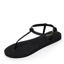 Mer fashion solid buckle strap flat sandals comfortable non slip front rear strap women thumb200