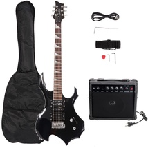 Glarry Flame Shaped Electric Guitar with 20W Electric Guitar Sound HSH  - £157.31 GBP