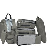 Polyester Packing Cubes Travel Bag Organiser Set of 7(L, M, S, Slim, Sho... - $69.25 CAD