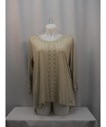 Style&amp;co. Ladies Knit Top Scoop Neck Solid Beige Plus Size 2X - £20.08 GBP