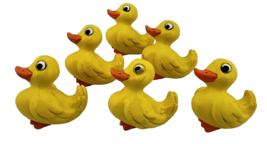 x6 Vintage Wooden Yellow Duck Duckie MCM Playroom Drawer Knobs Lot D - £19.48 GBP