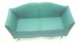 Mattel Barbie MY HOUSE Doll Furniture Living Room Couch Teal 2007 - £12.01 GBP