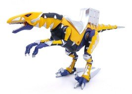 Power Rangers Dino Thunder Yellow Raptor Rider 5&quot; Figure Bandai 10792 2003 - £21.12 GBP