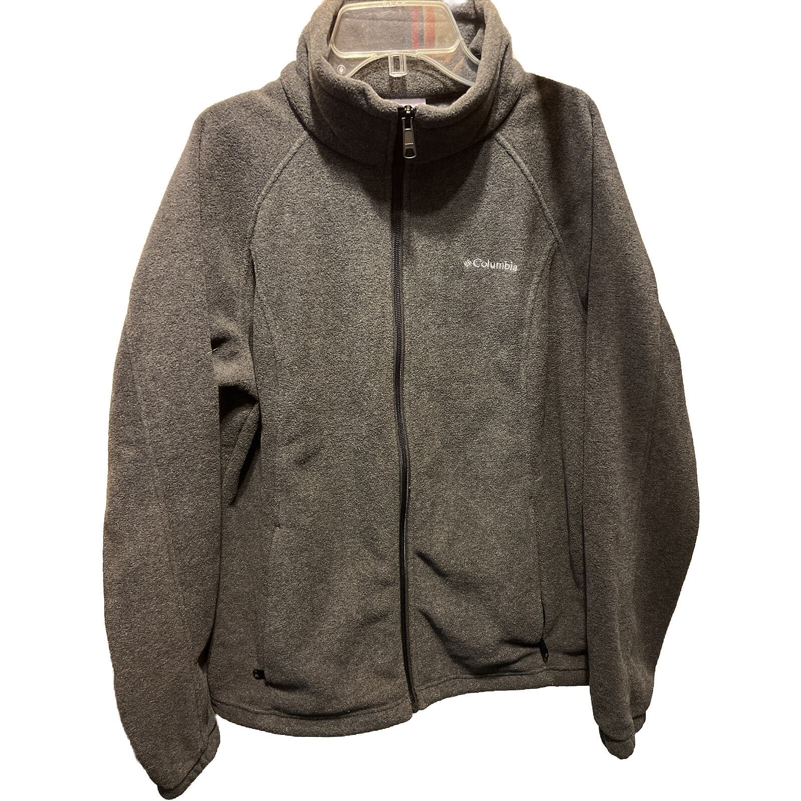 Columbia Men’s L Gray Long Sleeve Full Zip Polyester Fleece Jacket - $24.75
