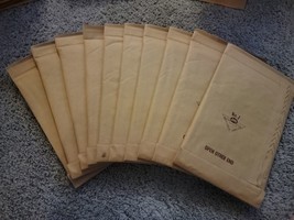 10 - Vintage JIFFY Shipping Bags No 1 Brown Paper Insulated Envelopes US... - £11.18 GBP
