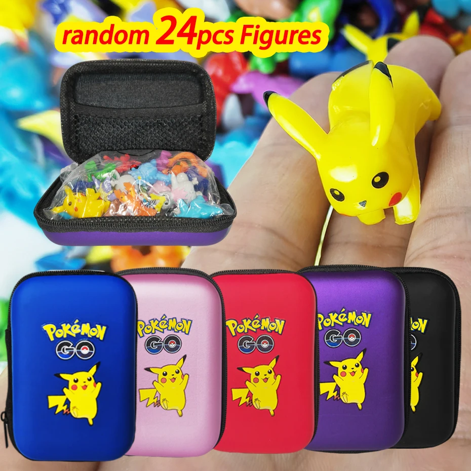 Set 24pcs/Bag Pokemon Figures Toy 2-3cm Bulk Anime Mini Doll Lot Pikachu - £10.09 GBP+