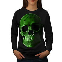 Green Skeleton Rock Skull Jumper Devil Head Women Sweatshirt - £14.95 GBP