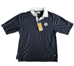 Izod Collegiate West Virginia University WVU Blue XL Short Sleeve Polo Shirt - £19.46 GBP