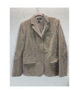 Rafaella Corduroy Blazer Jacket Womens Long Sleeve Stretch Tan Size 6 - $22.00