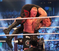 Brock Lesnar Vs The Undertaker 8X10 Photo Wrestling Picture Wwe - £3.93 GBP